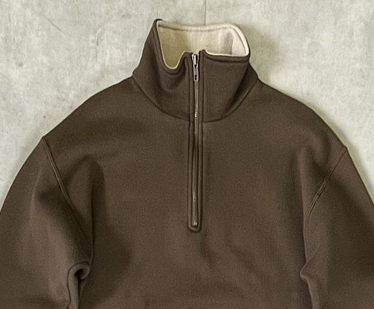 画像: 90'S TULTEX ハーフジップ スウェットシャツ トープ/ベージュ (VINTAGE)