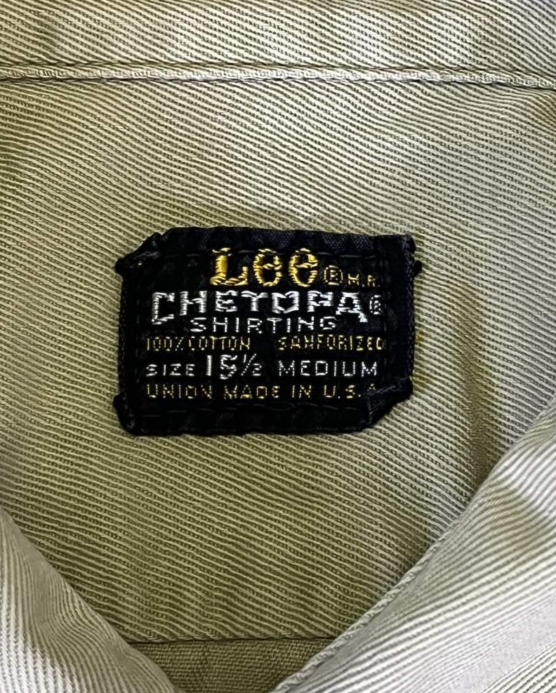 画像2: 60'S LEE "CHETOPA" マチ付き 長袖 ワークシャツ ベージュ USA製 (VINTAGE)