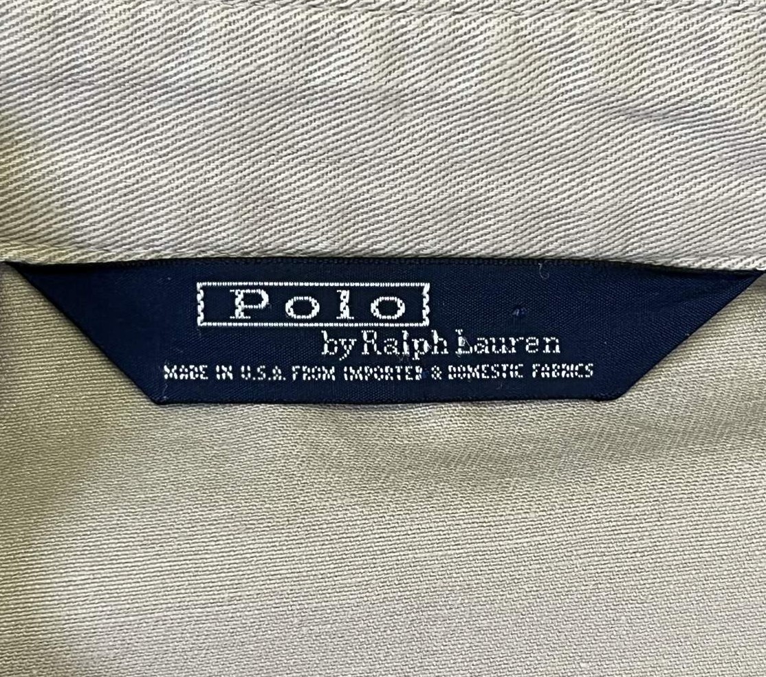 画像2: 80'S RALPH LAUREN 三角タグ チンスト付き ドリズラージャケット ベージュ USA製 (VINTAGE)