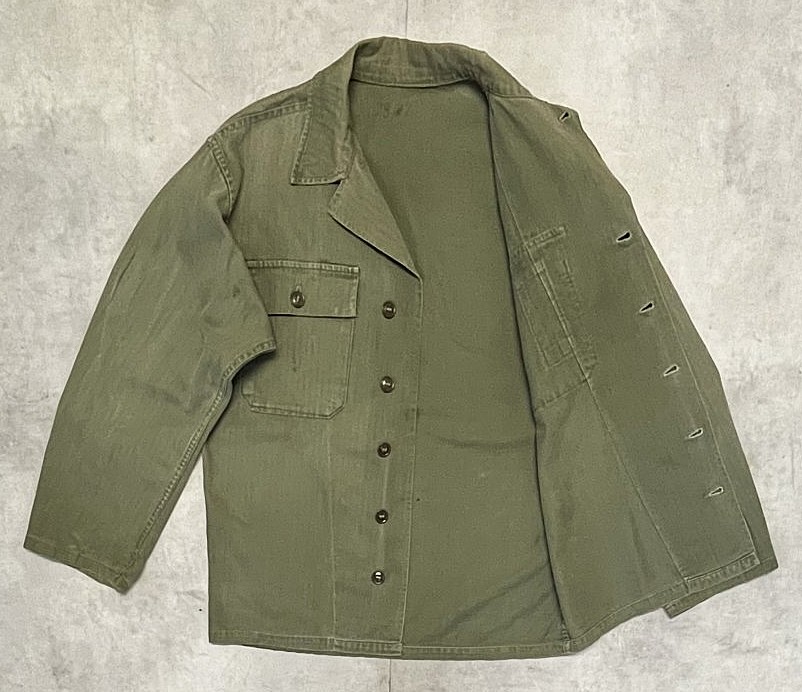 画像3: 40'S アメリカ軍 US ARMY "M-47" ヘリンボーンツイル ユーティリティシャツ (VINTAGE)