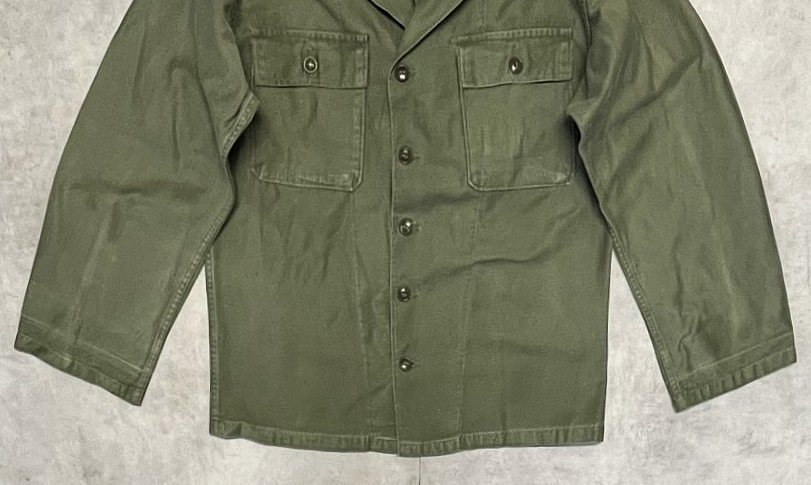 画像: 50'S アメリカ軍 US ARMY "1st MODEL" OG107 コットンサテン ユーティリティシャツ (VINTAGE)