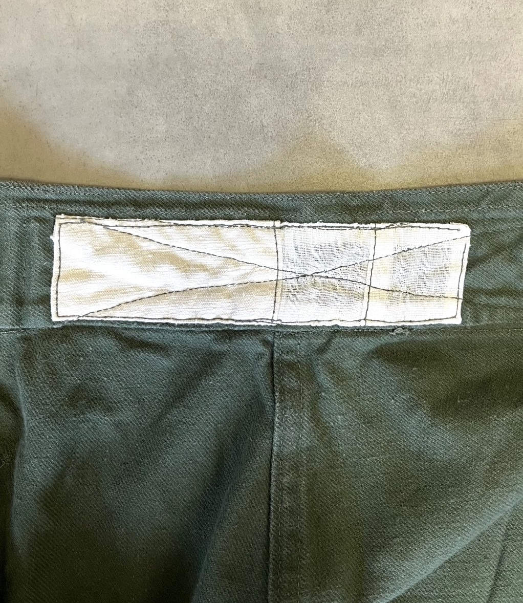 画像2: 50'S フランス軍 ベルト付き メカニックワークパンツ ECLAIRダブルジップ (VINTAGE)