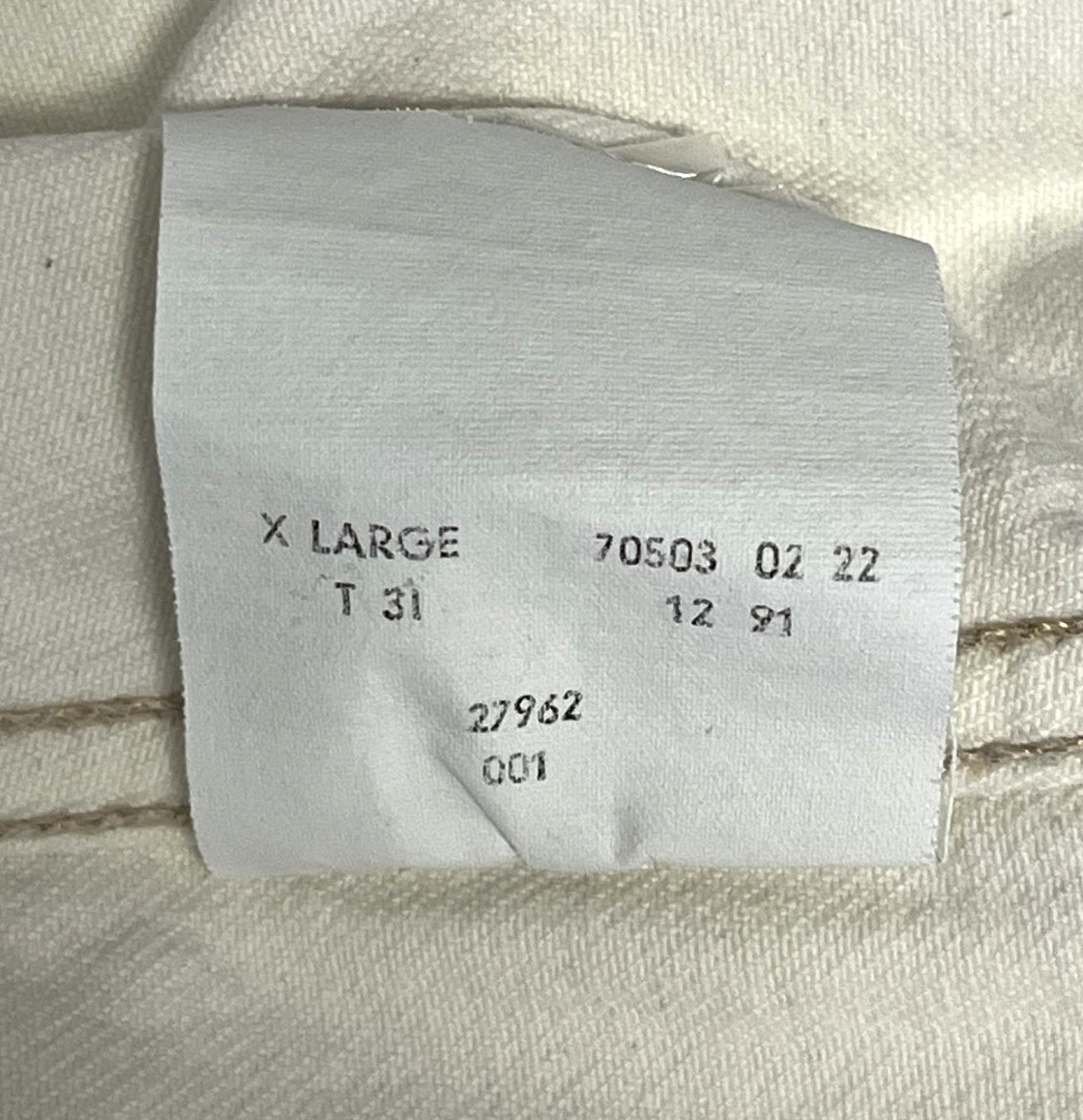 画像4: 90'S LEVIS "70503" スモールe 4thモデル デニムジャケット ホワイト チュニジア製 (VINTAGE)