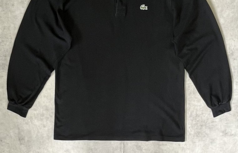 画像: 80'S CHEMISE LACOSTE 長袖 ポロシャツ ブラック フランス製 (VINTAGE)