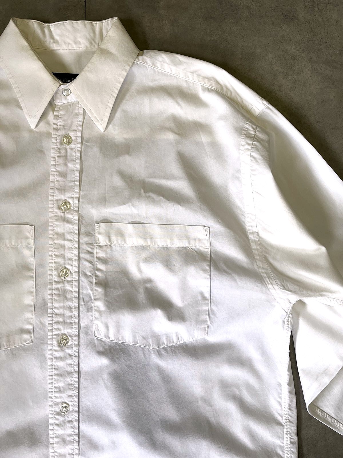 画像: 80'S CHRISTIAN DIOR MONSIEUR ポプリンシャツ ホワイト (VINTAGE)