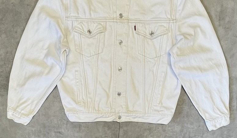 画像: 90'S LEVIS "70503" スモールe 4thモデル デニムジャケット ホワイト チュニジア製 (VINTAGE)