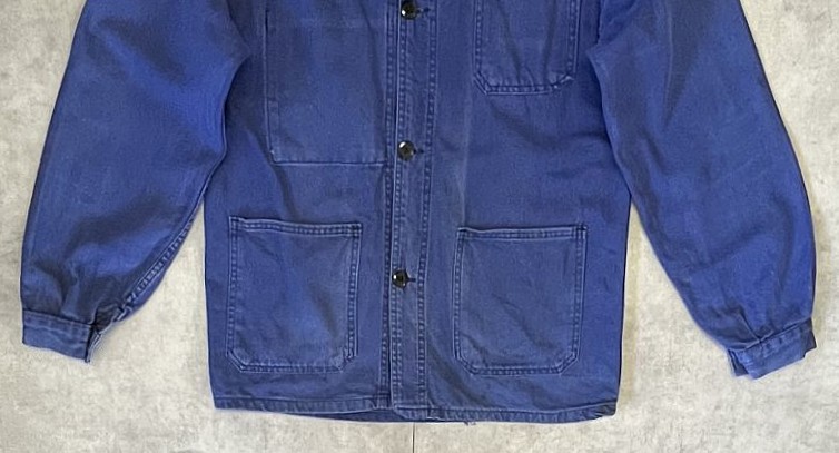 画像: 80'S LE MONT CARMEL フレンチワーク カバーオール ブルー フランス製 (VINTAGE)