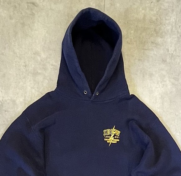 画像: 90'S CAMBER 両面プリント ヘビーウエイト スウェットパーカー ネイビー USA製 (VINTAGE)