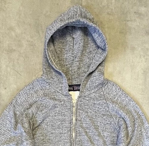 画像: 70'S BIG YANK 裏サーマル ダブルフェイス スウェットパーカー アルミジップ ヘザーグレー ルーマニア製 (VINTAGE)