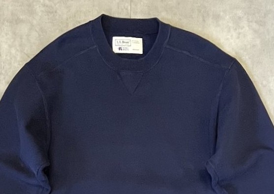 画像: 80'S LL Bean by RUSSELL ATHLETIC 前Vガゼット スウェットシャツ ネイビー USA製 (VINTAGE)