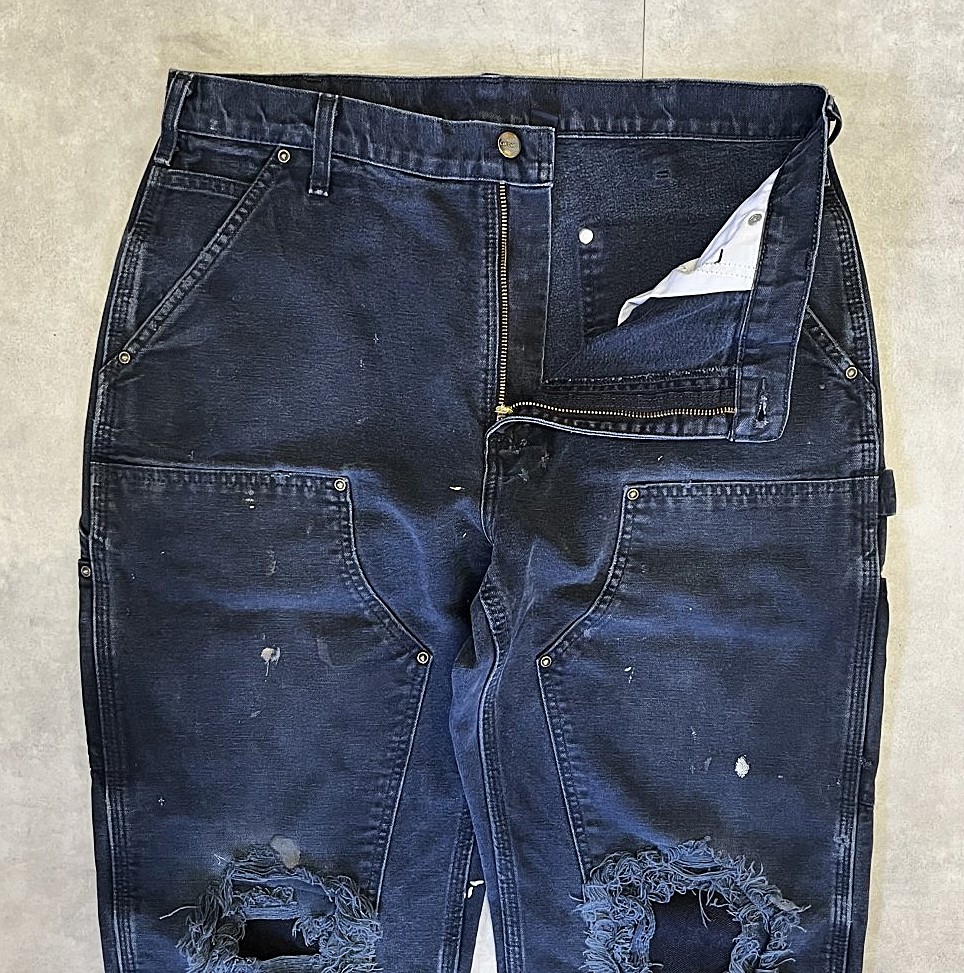 画像: CARHARTT ダブルニー ダック ペインターパンツ ブラック W34L30 メキシコ製 (VINTAGE)