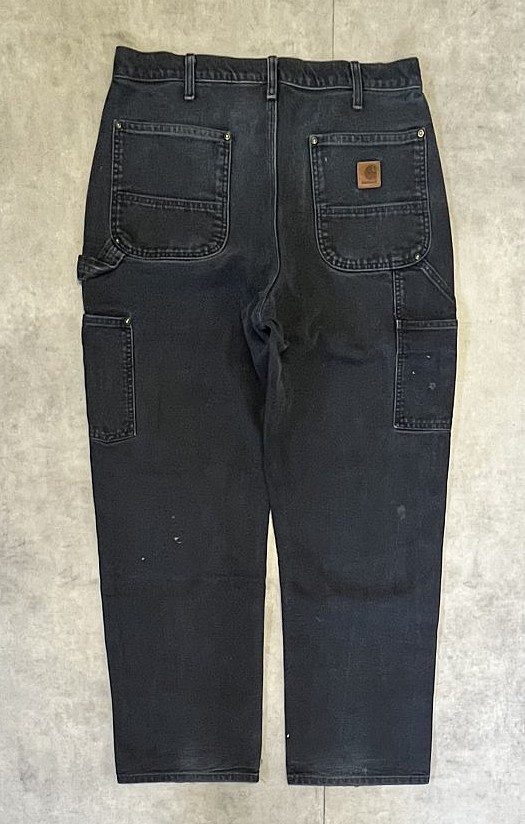 画像4: CARHARTT ダブルニー ダック ペインターパンツ ブラック W34L30 メキシコ製 (VINTAGE)