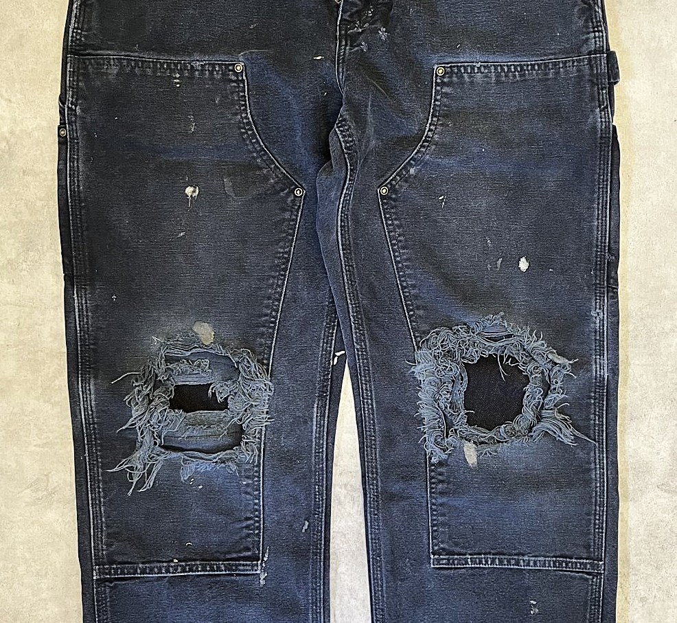 画像3: CARHARTT ダブルニー ダック ペインターパンツ ブラック W34L30 メキシコ製 (VINTAGE)