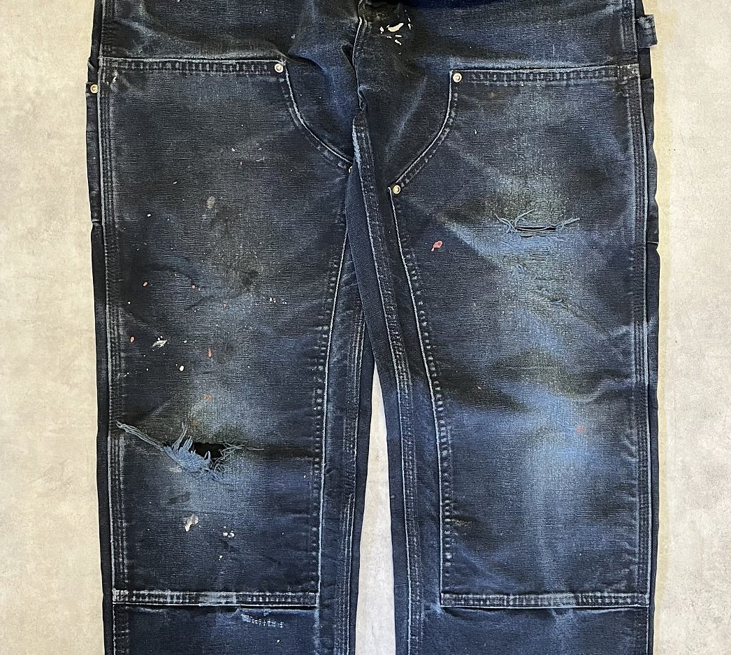 画像3: CARHARTT ダブルニー ダック ペインターパンツ ブラック W33L32 USA製 (VINTAGE)