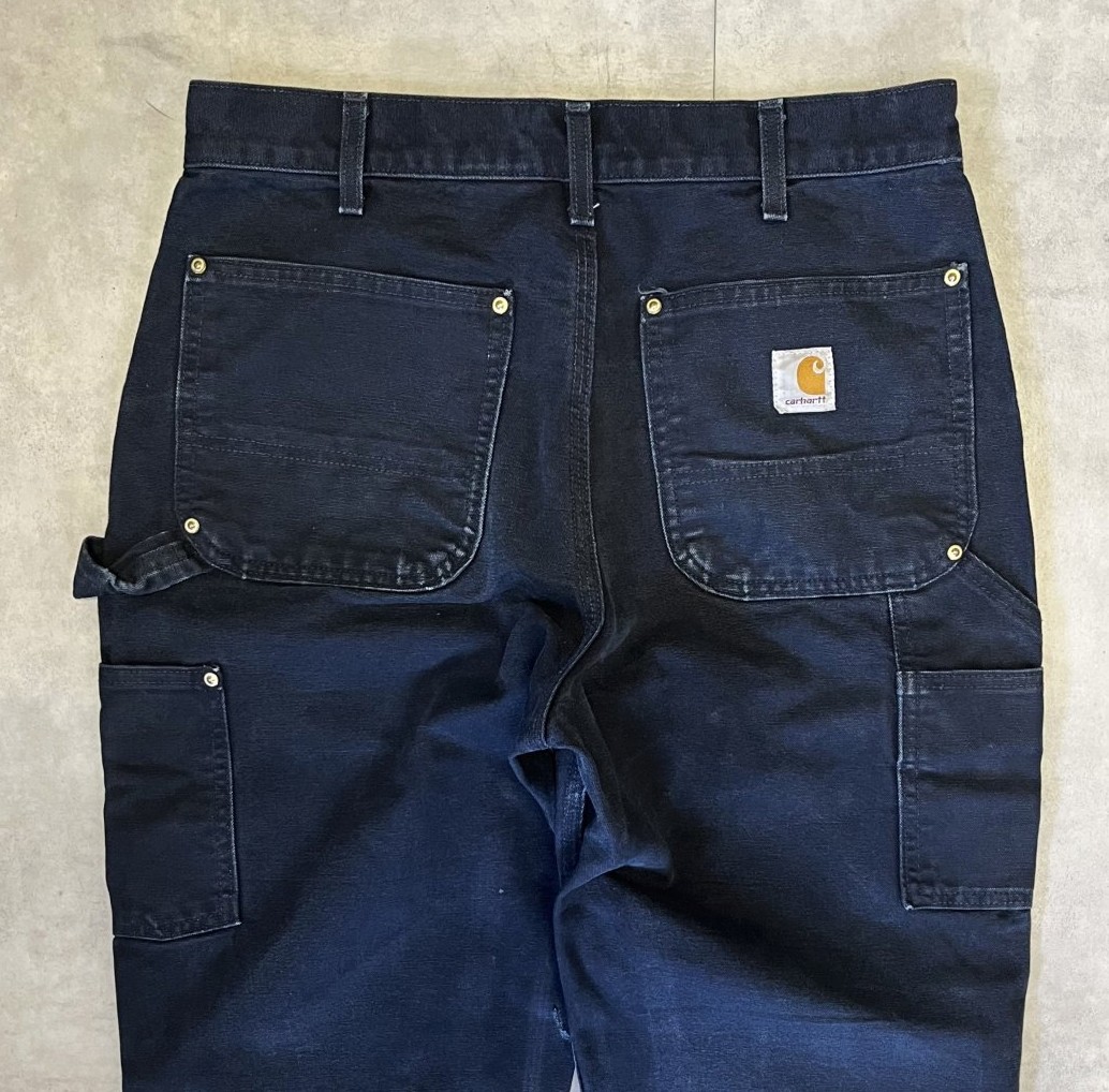 画像: CARHARTT ダブルニー ダック ペインターパンツ ブラック W32L32 USA製 (VINTAGE)