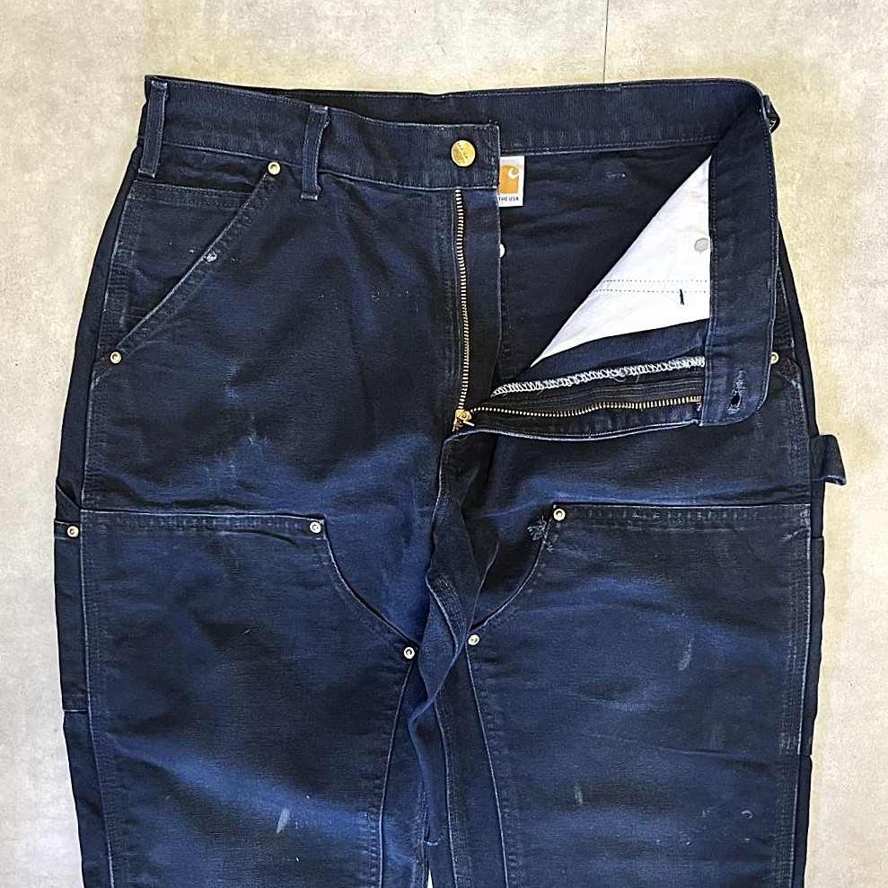 画像: CARHARTT ダブルニー ダック ペインターパンツ ブラック W32L32 USA製 (VINTAGE)