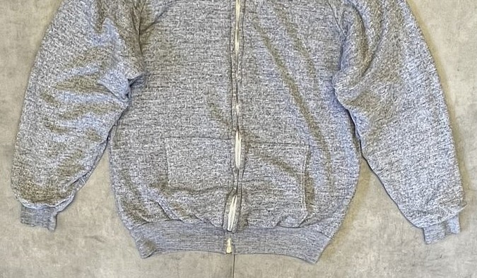 画像: 70'S BIG YANK 裏サーマル ダブルフェイス スウェットパーカー アルミジップ ヘザーグレー ルーマニア製 (VINTAGE)