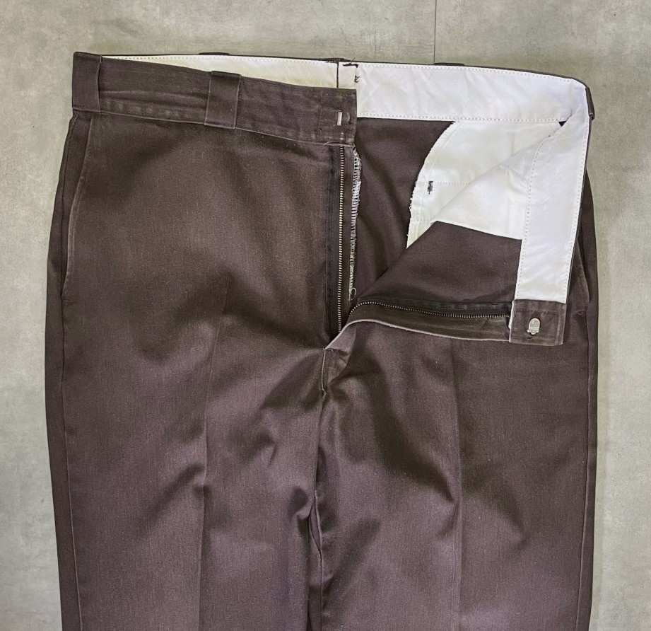 画像: 80'S DICKIES 874 チビタグ ワークパンツ ブラウン W38L31 USA製 (VINTAGE)