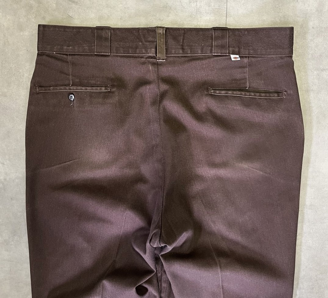 画像: 80'S DICKIES 874 チビタグ ワークパンツ ブラウン W38L31 USA製 (VINTAGE)