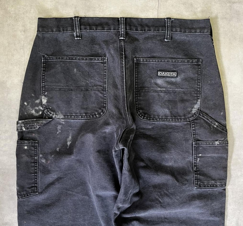画像: DAKOTA ダック ペインターパンツ ブラック W34L30 (VINTAGE)