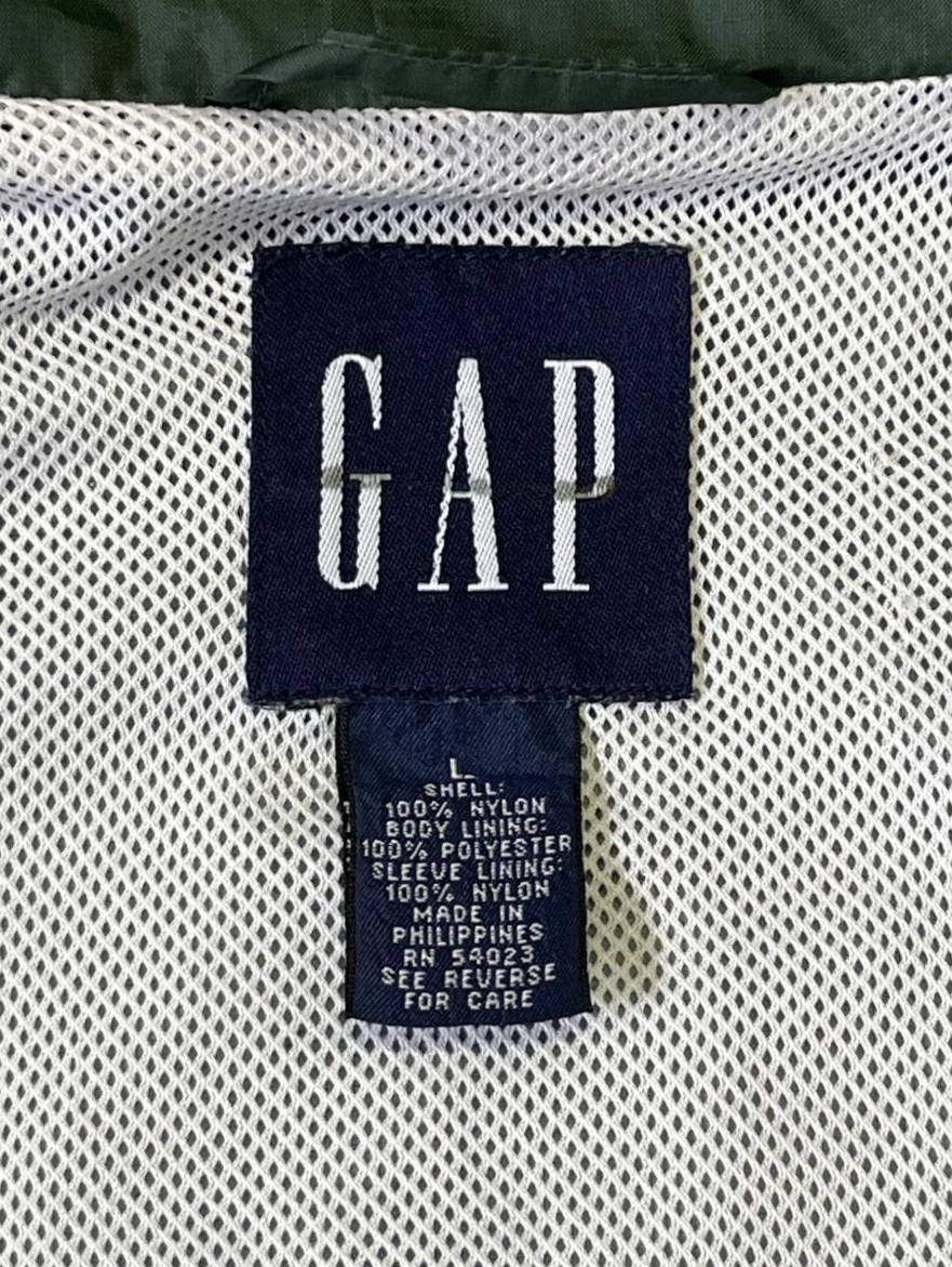 画像2: 90'S VINTAGE GAP by SEAN WOTHERSPOON 旧タグ フルジップ ナイロンジャケット ダークグリーン (VINTAGE)