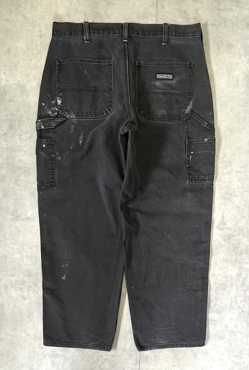 画像3: DAKOTA ダック ペインターパンツ ブラック W34L30 (VINTAGE)