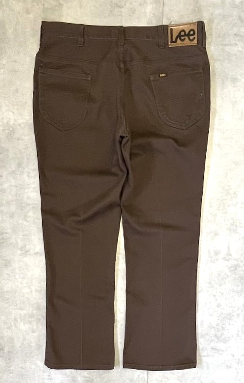画像4: 70'S Lee 200 カツラギ ブーツカット 42TALONジップ ブラウン USA製 (VINTAGE)