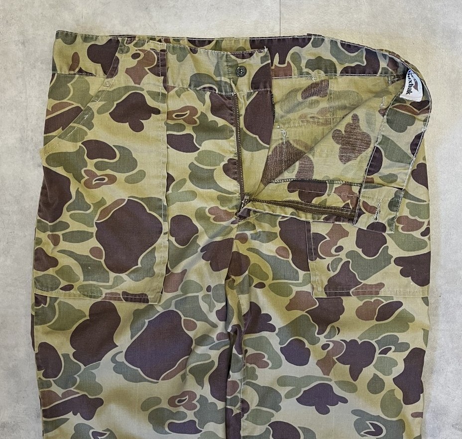 画像: 70'S DUXBAK ベイカーパンツ 42TALONジップ ダックハンターカモ (VINTAGE)