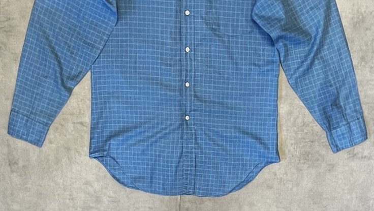 画像: 70'S McGREGOR "SCOTSET" コットン/ポリ BDシャツ グラフチェック (VINTAGE)