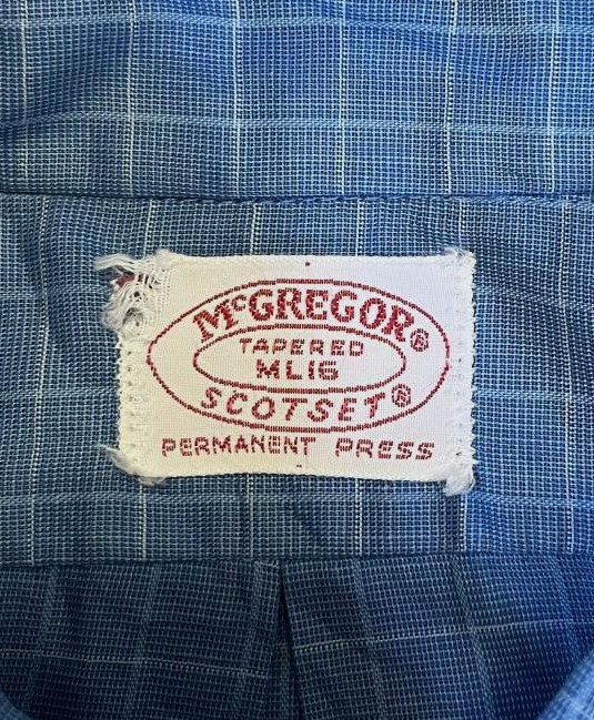 画像2: 70'S McGREGOR "SCOTSET" コットン/ポリ BDシャツ グラフチェック (VINTAGE)