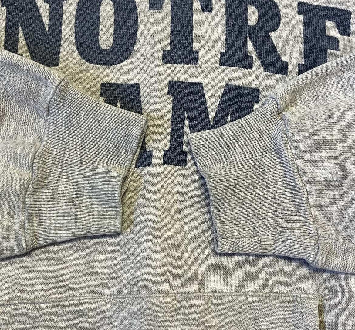 画像: 80'S CHAMPION "NOTRE DAME" トリコタグ 染み込みプリント パーカー グレー USA製 (VINTAGE)