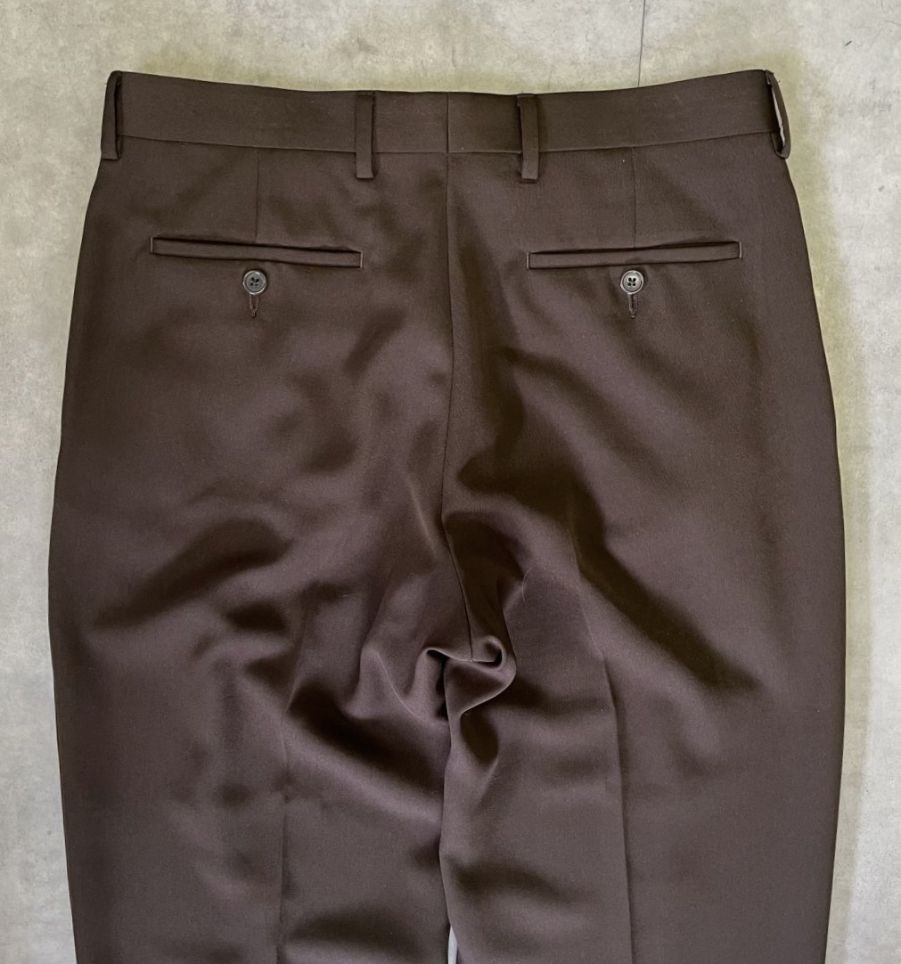 画像: 90'S RALPH LAUREN ツープリーツ ウール スラックス ブラウン (VINTAGE)