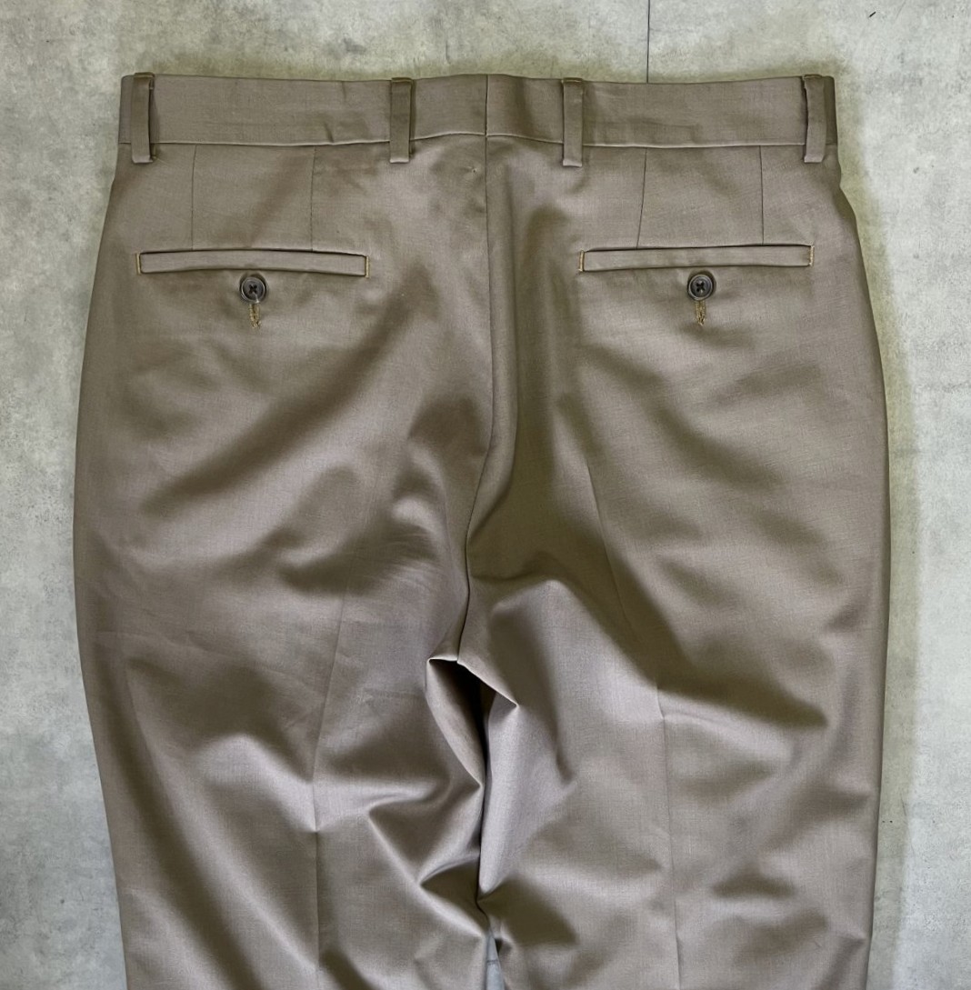 画像: 90'S RALPH LAUREN ツープリーツ ウール スラックス ベージュ (VINTAGE)