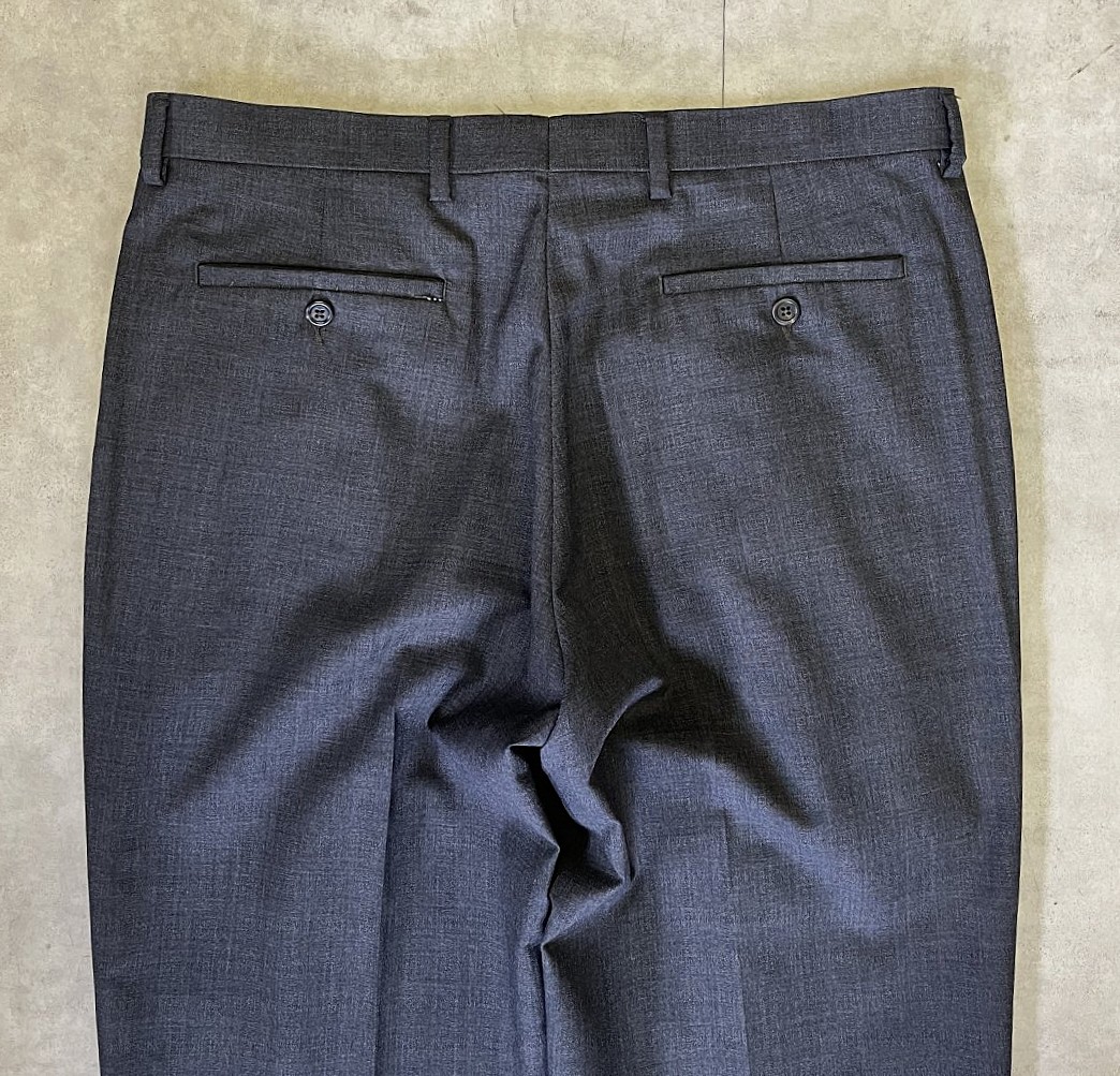 画像: 90'S RALPH LAUREN ツープリーツ ウール スラックス チャコール (VINTAGE)