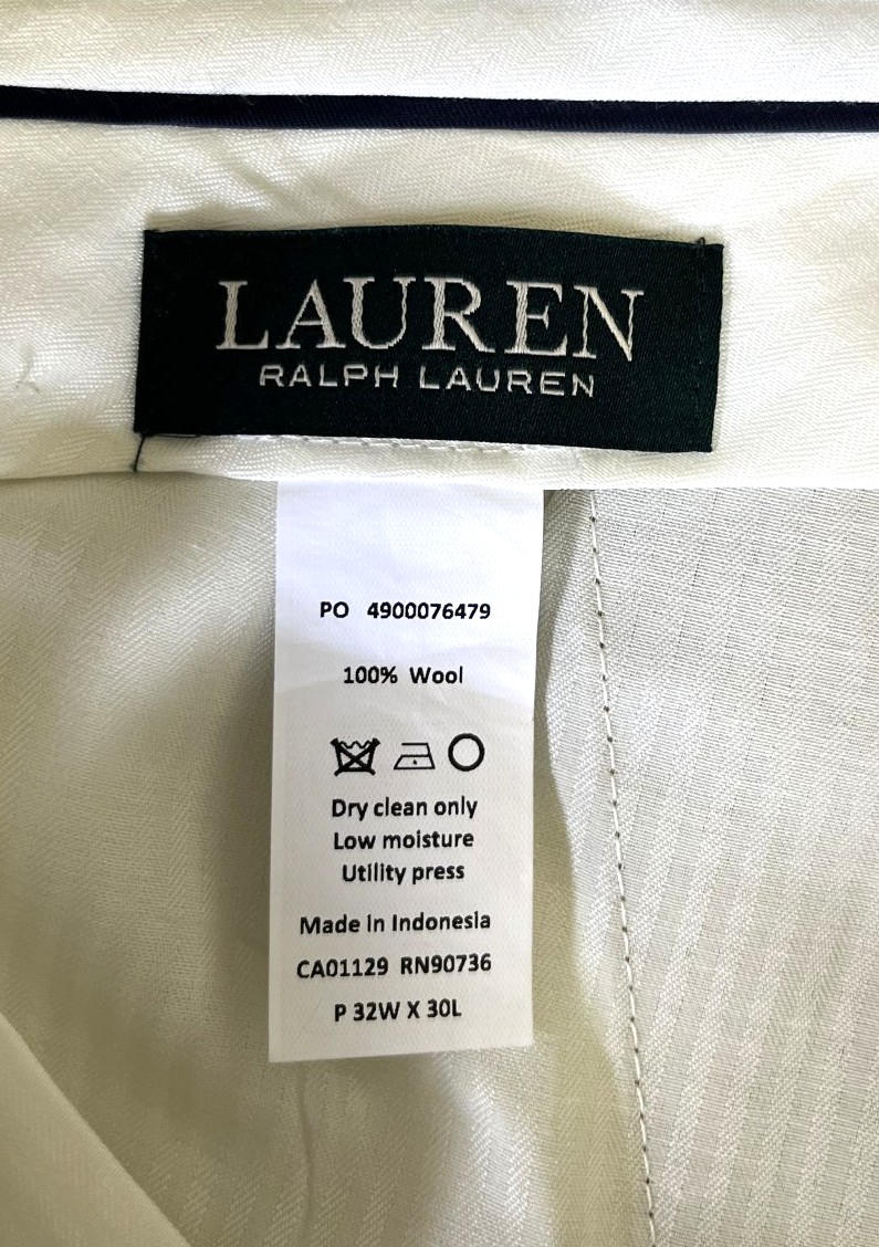 画像2: 90'S RALPH LAUREN ツープリーツ ウール スラックス ベージュ (VINTAGE)