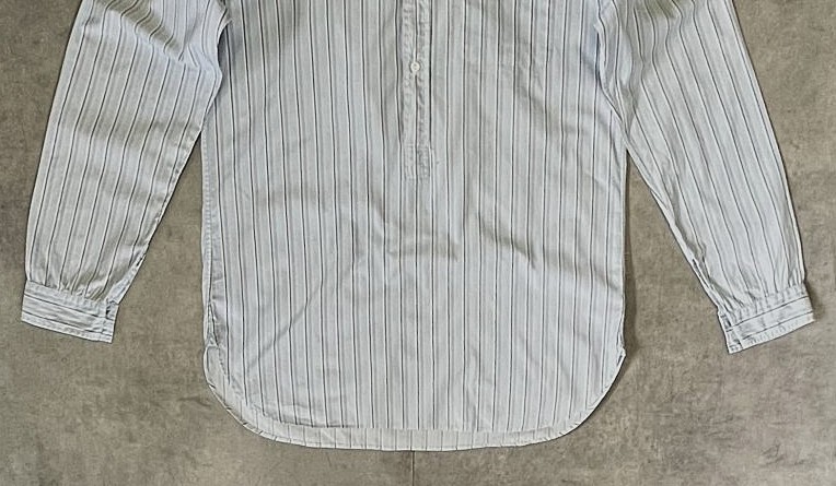 画像: 90'S RALPH LAUREN チンスト＆マチ付き ポプリン プルオーバーシャツ ストライプ (VINTAGE)
