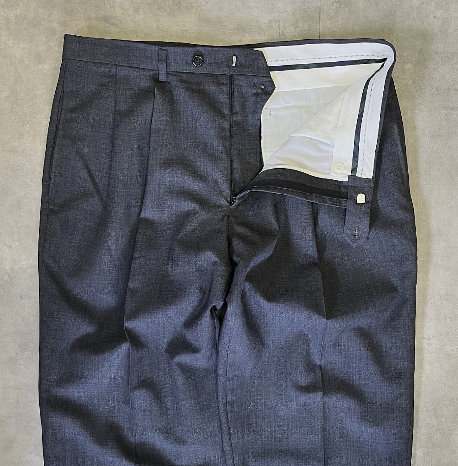 画像: 90'S RALPH LAUREN ツープリーツ ウール スラックス チャコール (VINTAGE)
