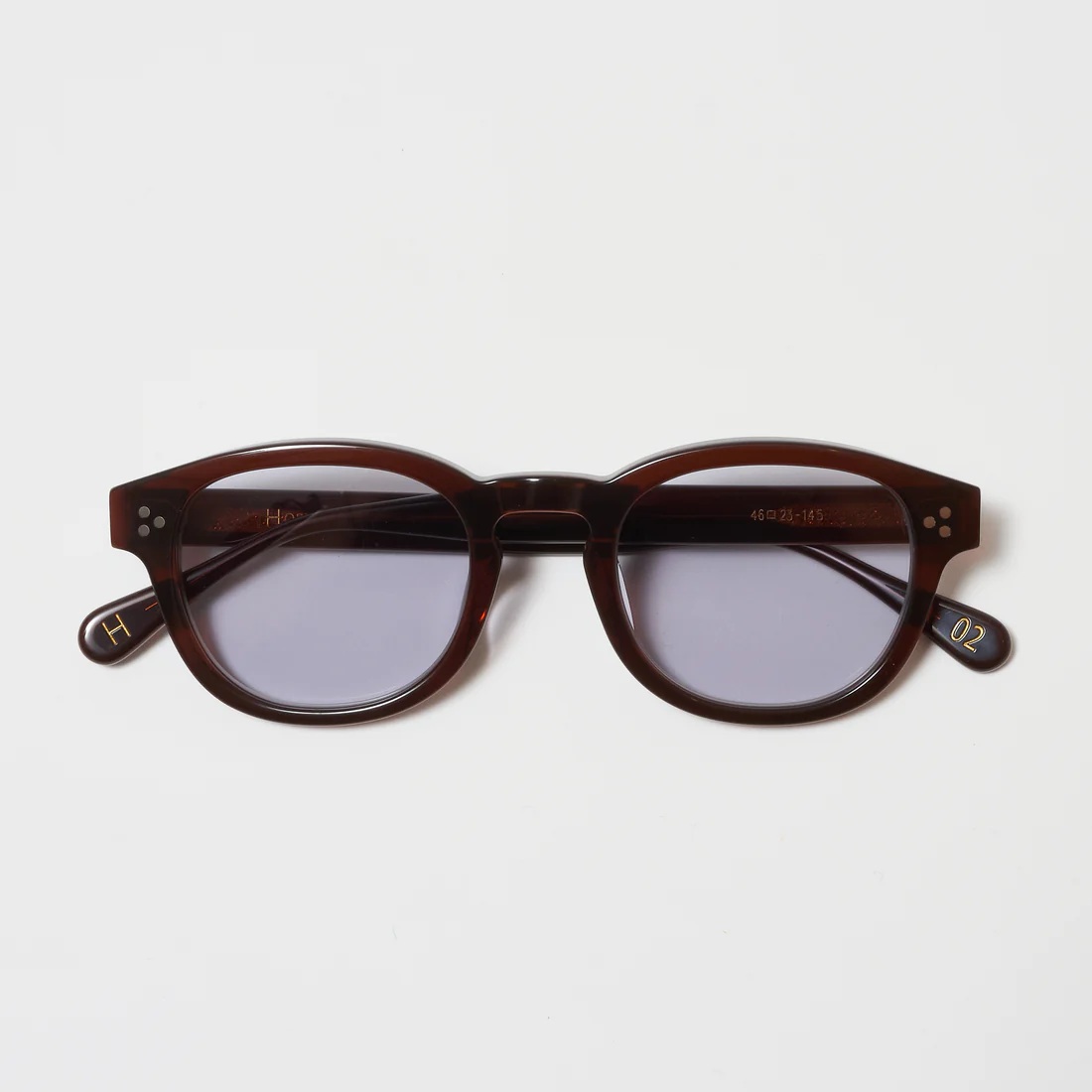画像2: H OPTICAL "H-02" アイウェア ブラウン/ライトグレーレンズ (NEW)