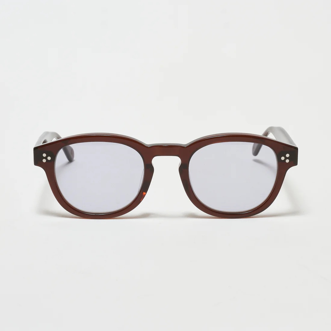 画像1: H OPTICAL "H-02" アイウェア ブラウン/ライトグレーレンズ (NEW)