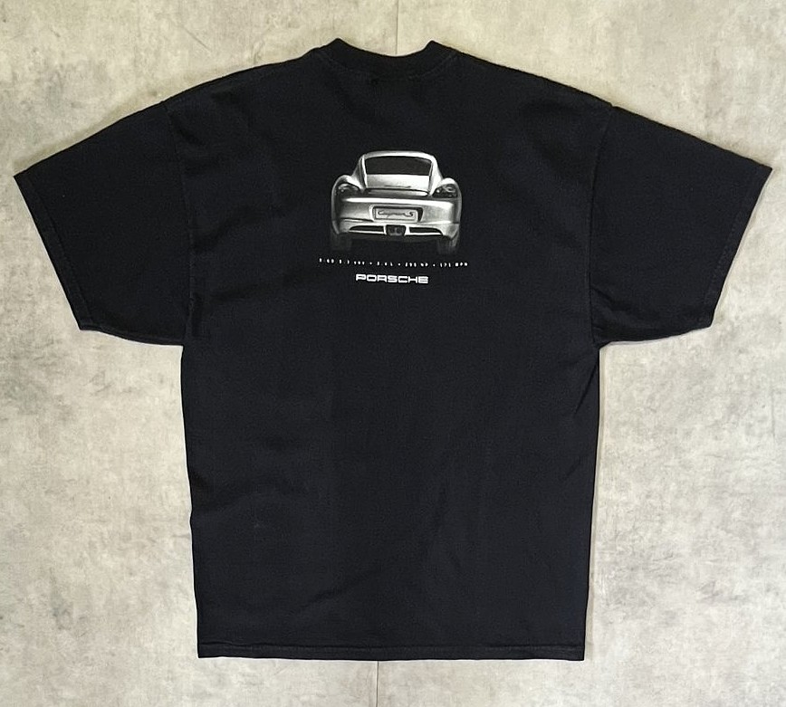 画像5: PORSCHE "CAYMAN S" 両面プリント 半袖 Tシャツ ブラック (VINTAGE)