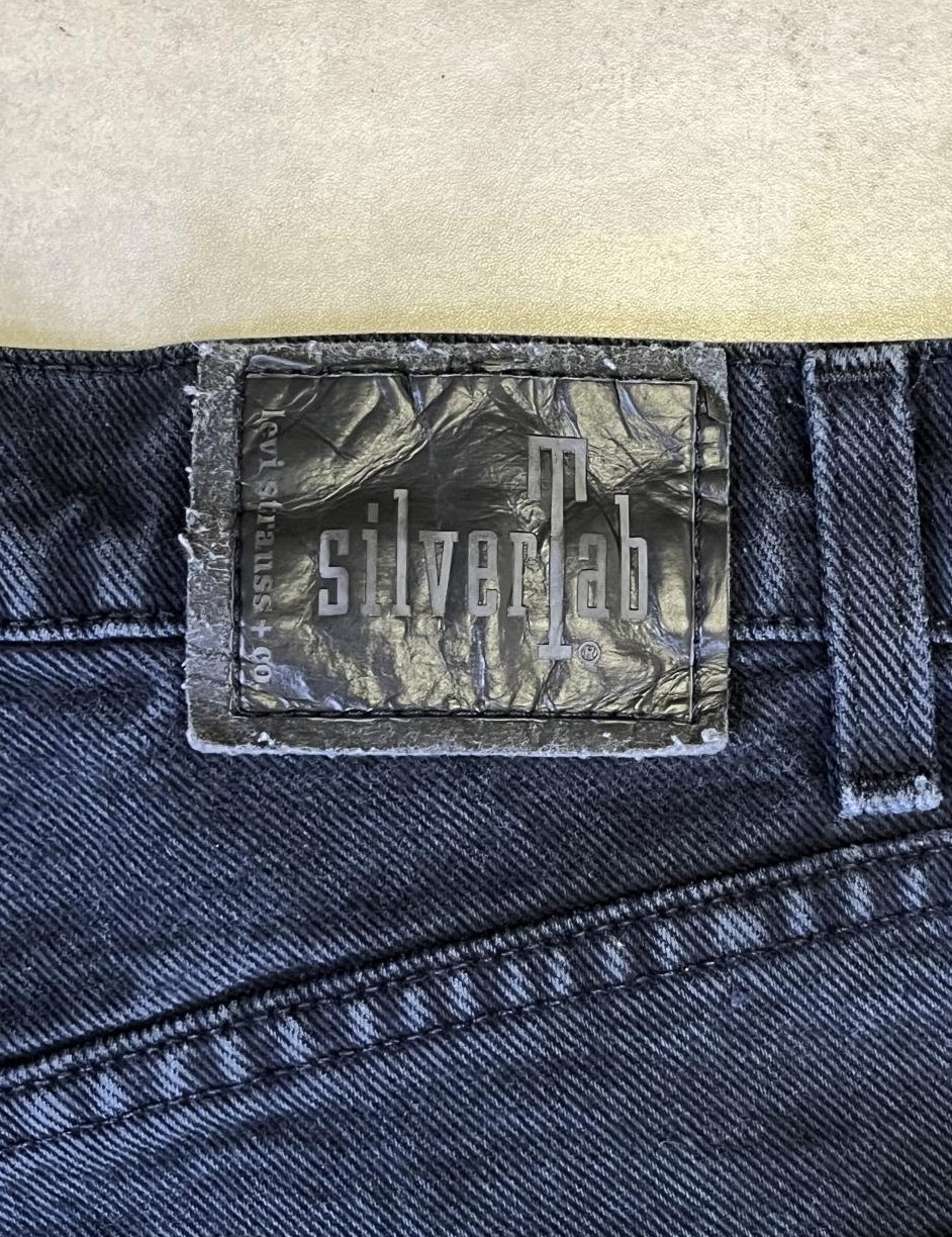 画像4: 90'S LEVIS SILVER TAB "BAGGY" バギーデニム ブラック W38L32 USA製 (VINTAGE)