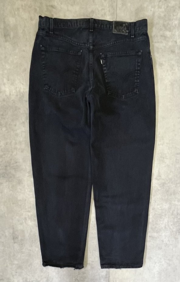 画像3: 90'S LEVIS SILVER TAB "BAGGY" バギーデニム ブラック W38L32 USA製 (VINTAGE)