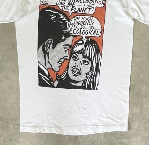 画像: 80'S UNKNOWN ロイリキテンスタインスタイル アメコミプリント 半袖 Tシャツ ホワイト (MINT CONDITION)