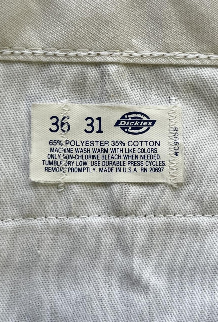画像4: 80'S DICKIES 874 チビタグ ワークパンツ ベージュ W36L31 USA製 (VINTAGE)