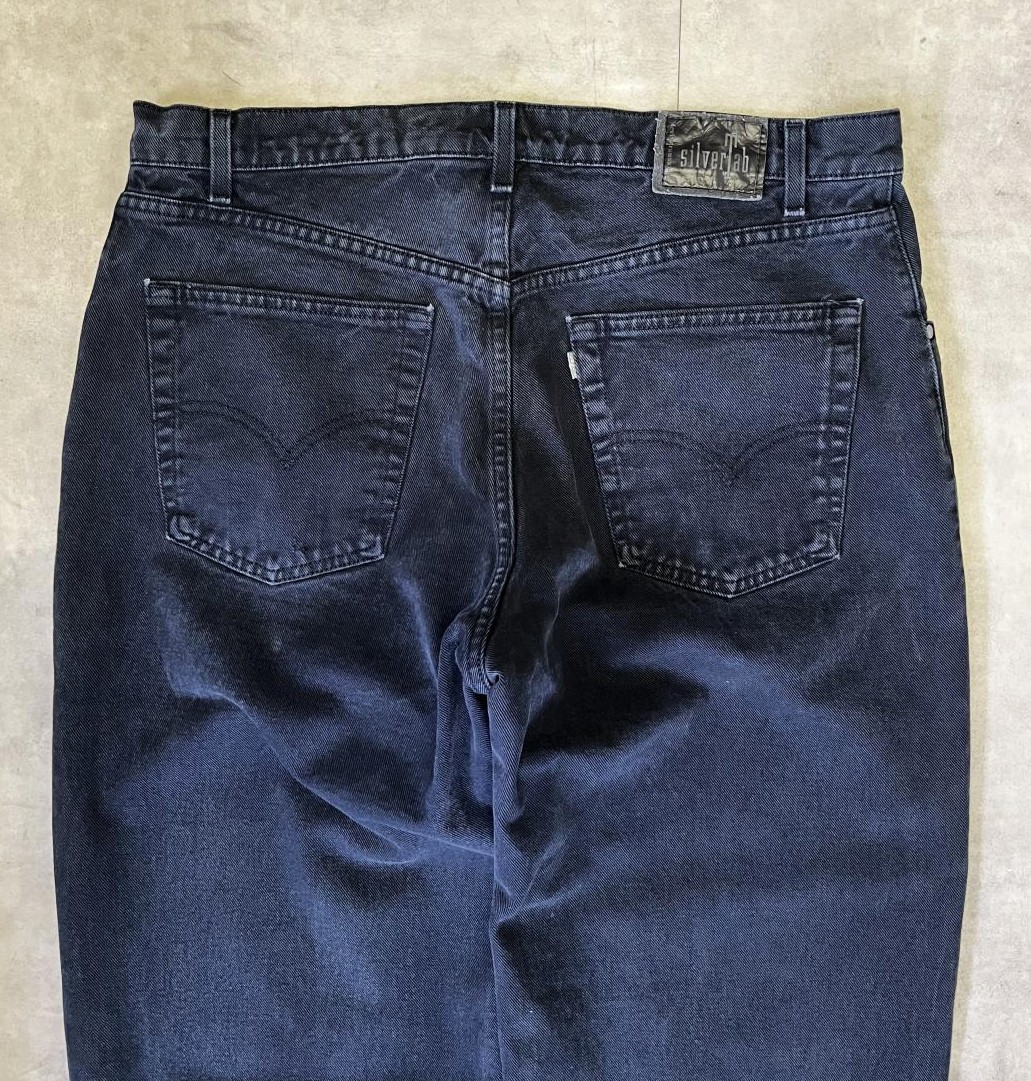 画像: 90'S LEVIS SILVER TAB "BAGGY" バギーデニム ブラック W38L32 USA製 (VINTAGE)