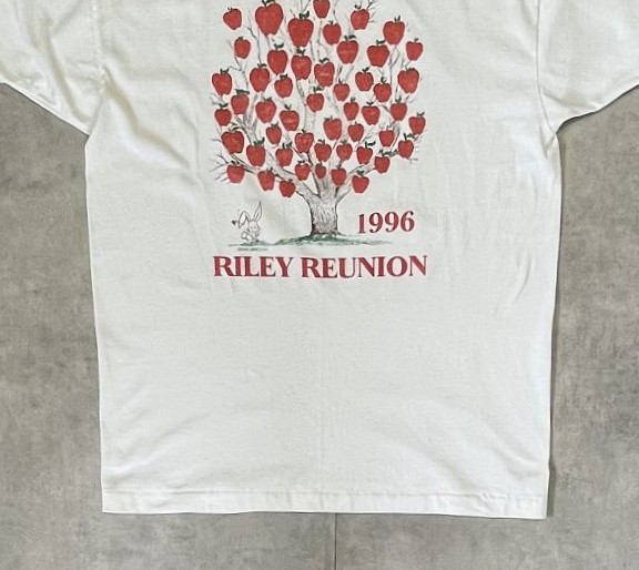 画像: 90'S RILEY REUNION シングルステッチ 半袖 Tシャツ ホワイト (VINTAGE)