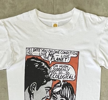 画像: 80'S UNKNOWN ロイリキテンスタインスタイル アメコミプリント 半袖 Tシャツ ホワイト (MINT CONDITION)