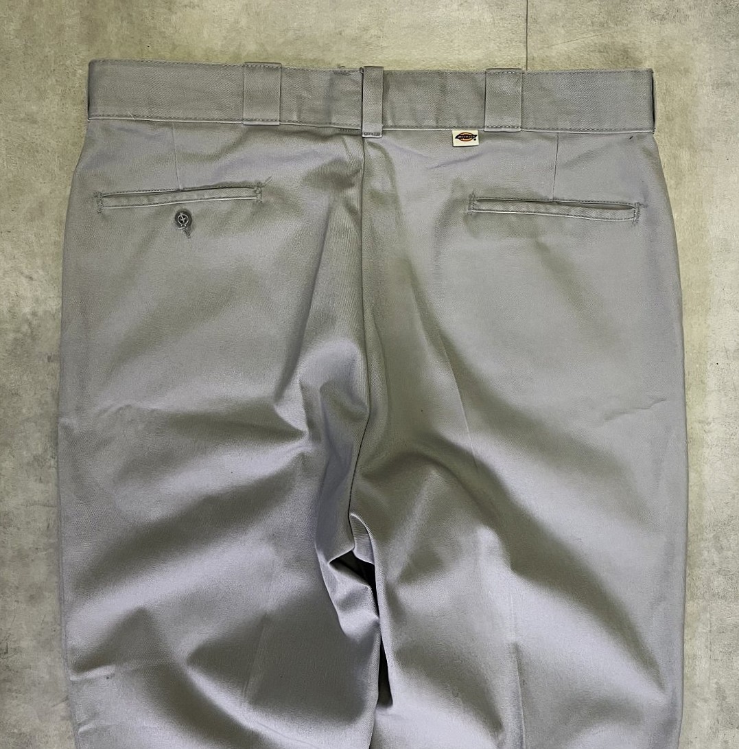 画像: 80'S DICKIES 874 チビタグ ワークパンツ グレー W38L32 TALONジップ USA製 (VINTAGE)
