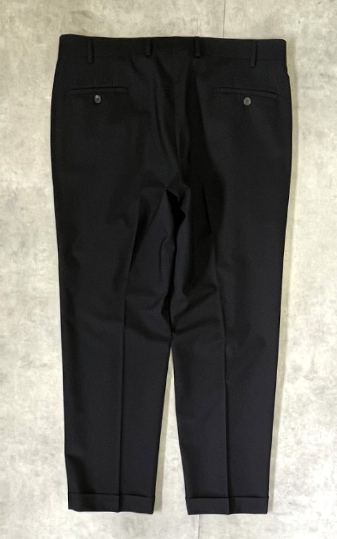 画像3: 90'S RALPH LAUREN ツープリーツ ウール スラックス ブラック (MINT CONDITION)