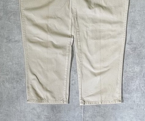 画像: 90'S RALPH LAUREN "ボックスロゴ" ツープリーツ チノパンツ ベージュ USA製 (VINTAGE)